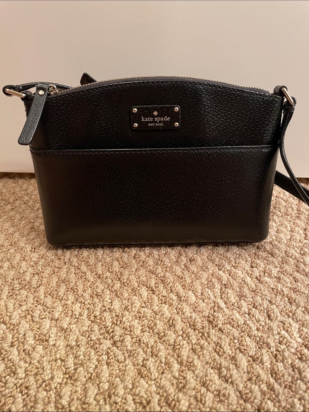 kate spade Black Pebbled Leather Crossbody Bag